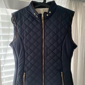 Quilted blue vest